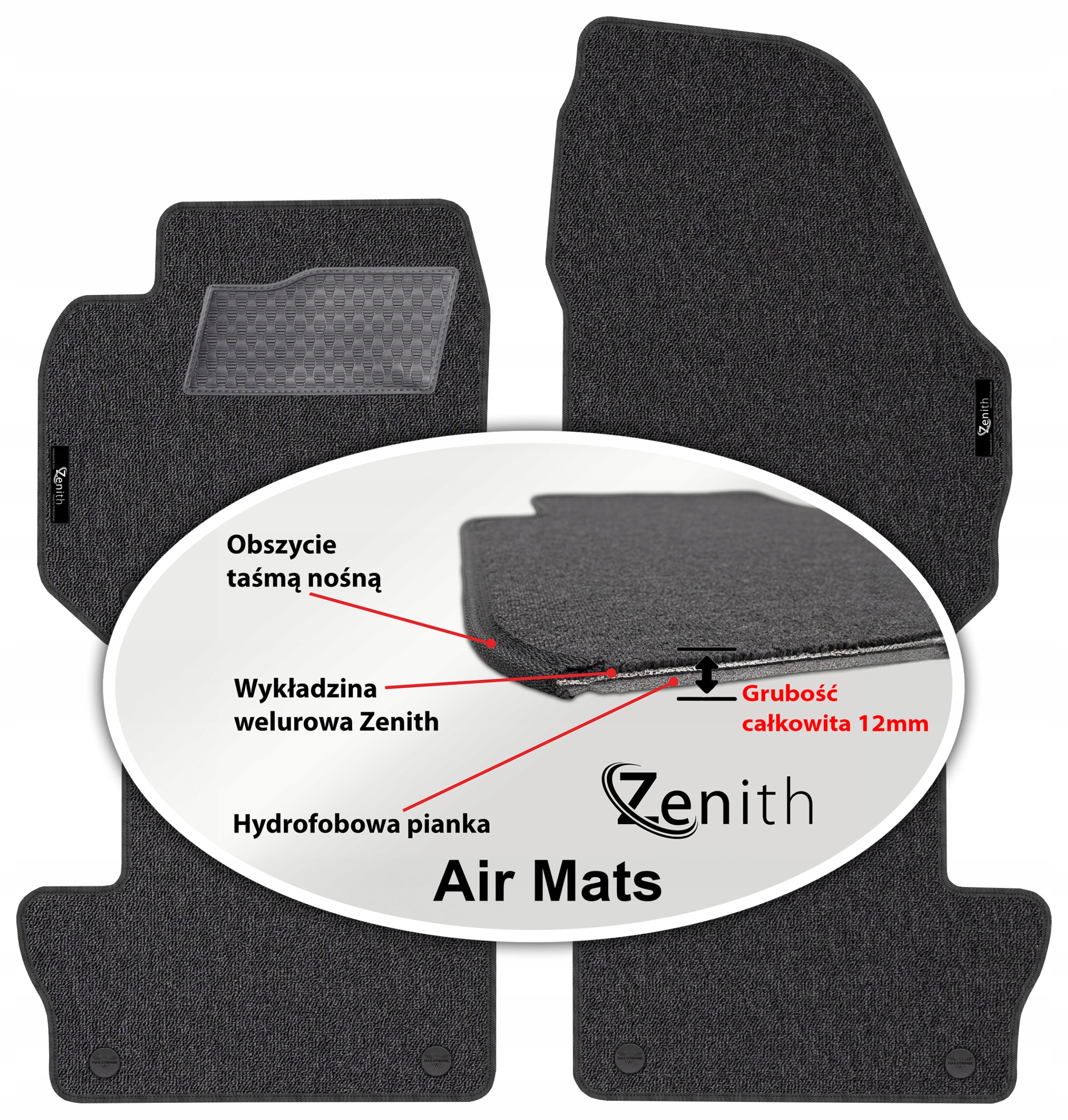 Volvo XC60 I 2008-2017 Velurové koberce do auta Zenith Air Mats