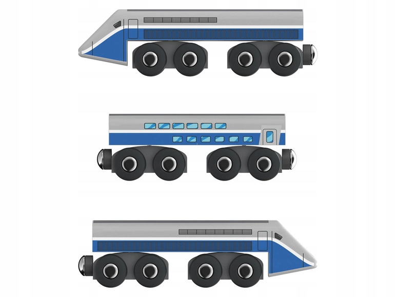 Drewniany pociąg ekspresowy Playtive 2 lata + Marka Playtive