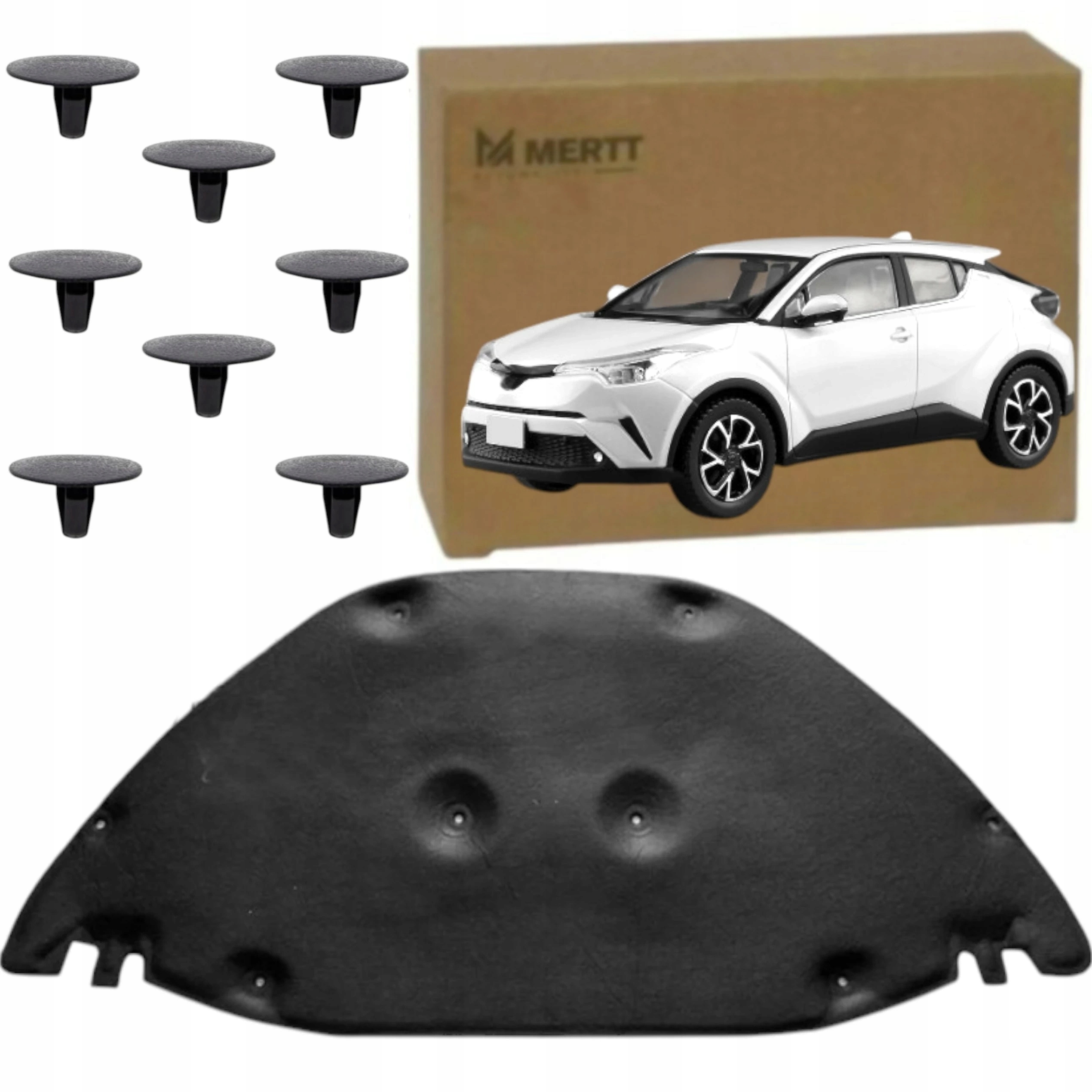 Podkladová Rohož Odhlučnění Kapoty Motoru Sponky Toyota C-hr (AX10) 16-23