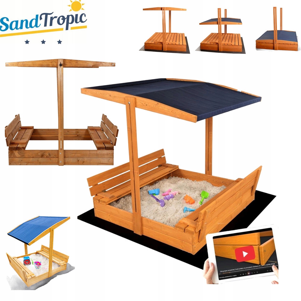 Piaskownica drewniana 250 kg SandTropic