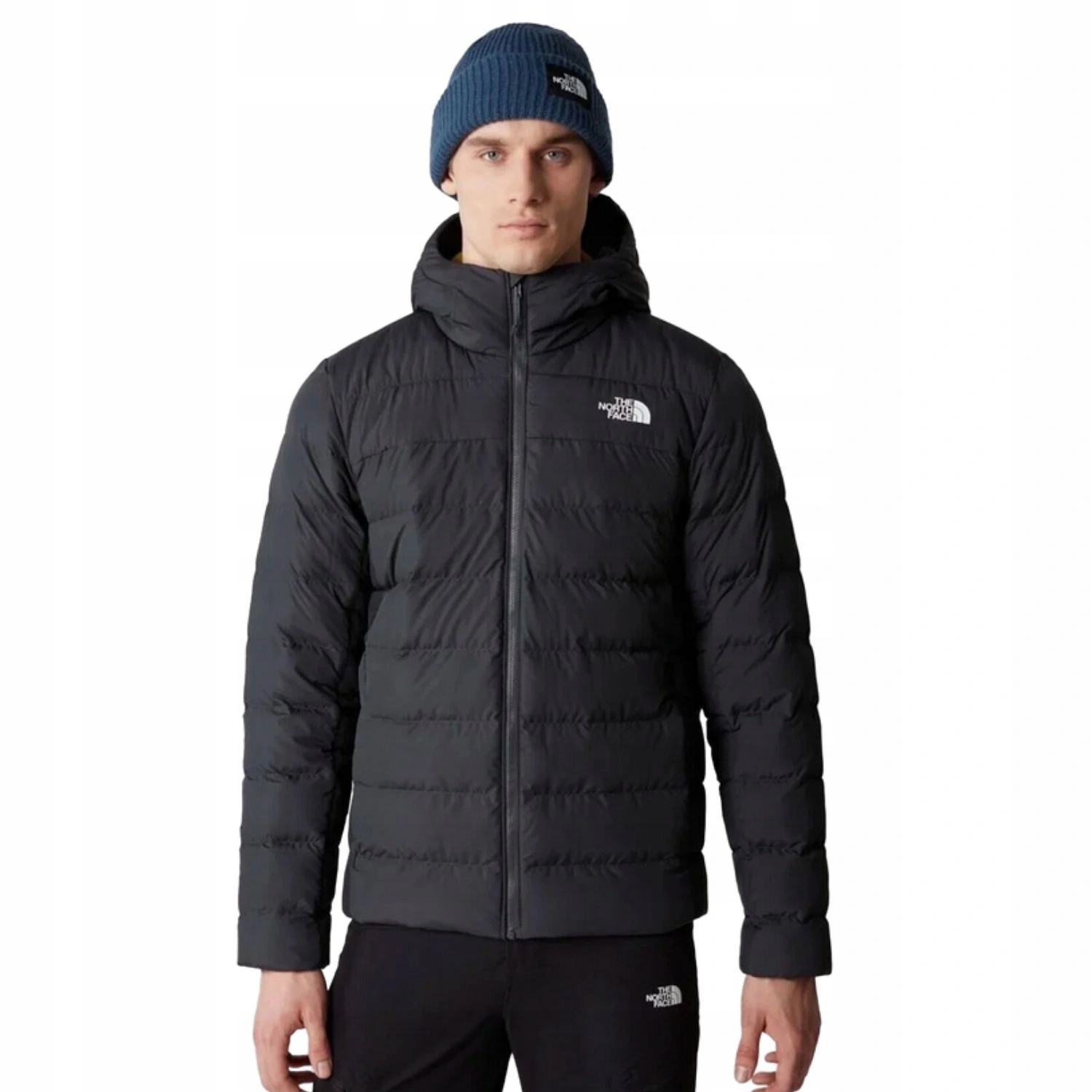 Zimní bunda The North Face prošívaná péřová s kapucí vel. S