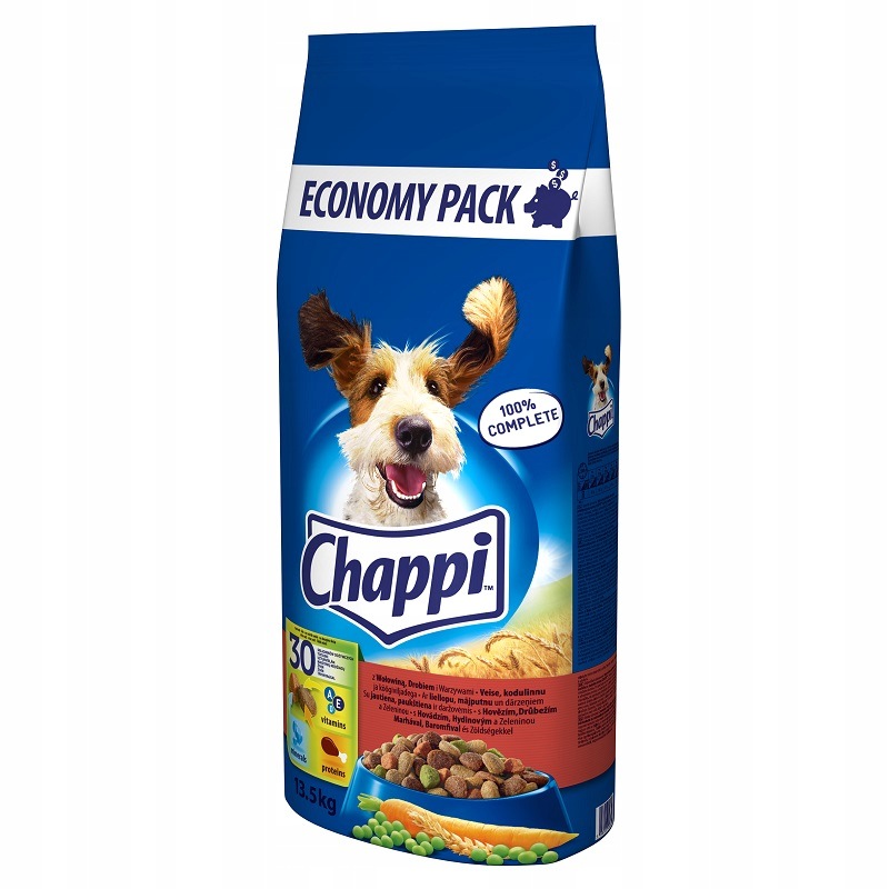Karma sucha dla psa Chappi z wołowiną, drobiem i warzywami 13,5 kg
