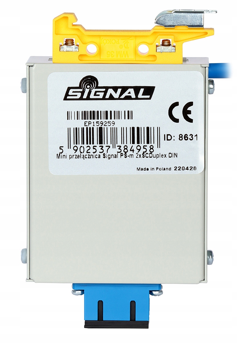 Przełącznica światłowodowa SIGNAL PS-m DIN 2xSC duplex 2 adaptery SC duplex Kod producenta PS-m