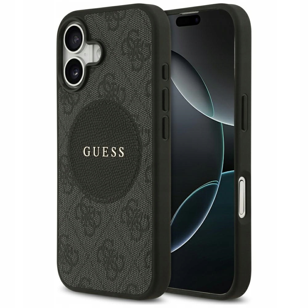 Originální pouzdro Guess MagSafe pro iPhone 17, černý obal na zadní kryt