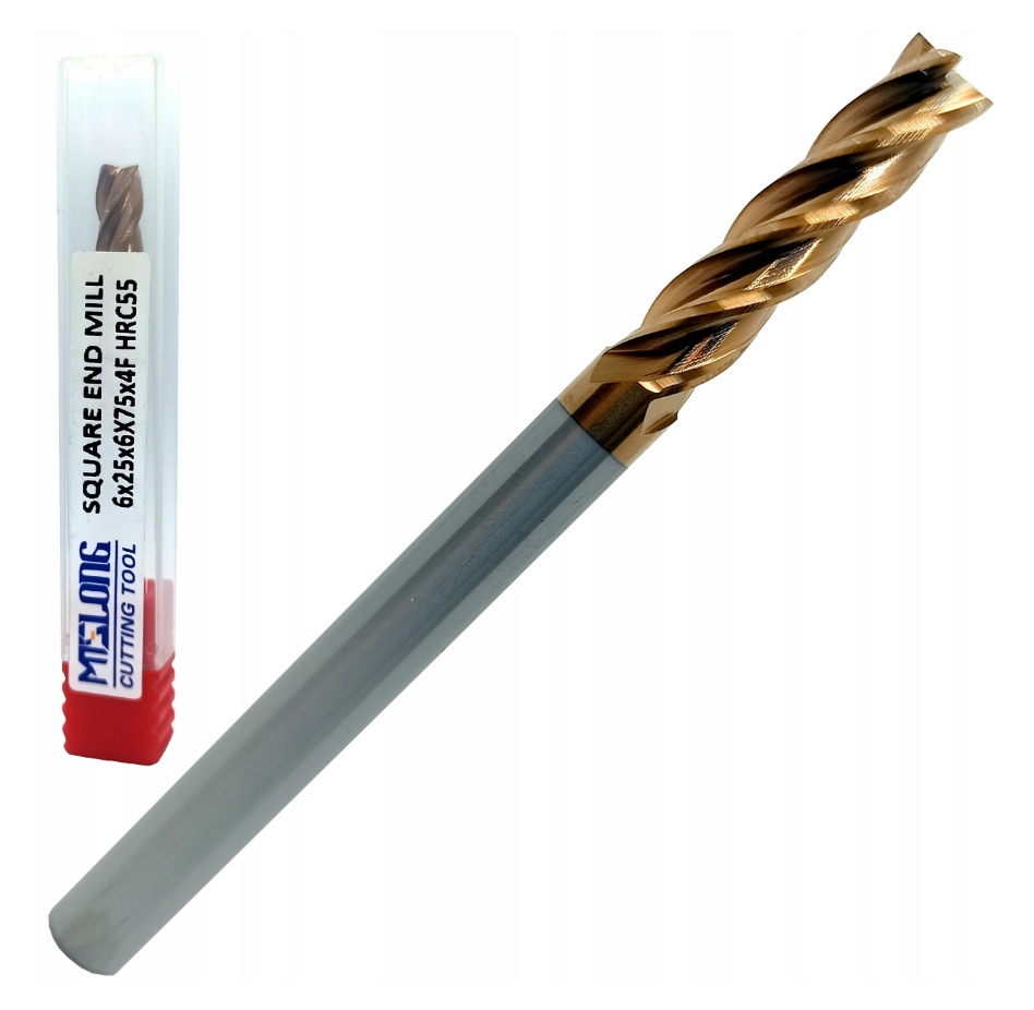 Frez Węglikowy Vhm Mts fi 6mm 75L długi 55HRC 4P