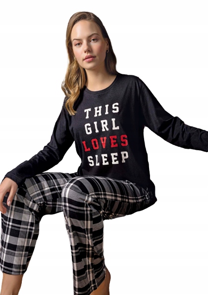 Vtipné Pyžamo This Girl Loves Sleep Bavlna Lyocell S