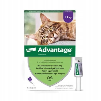 Elanco Advantage Kropelki dla kota przeciw pchłom (od 4kg) 4 szt.