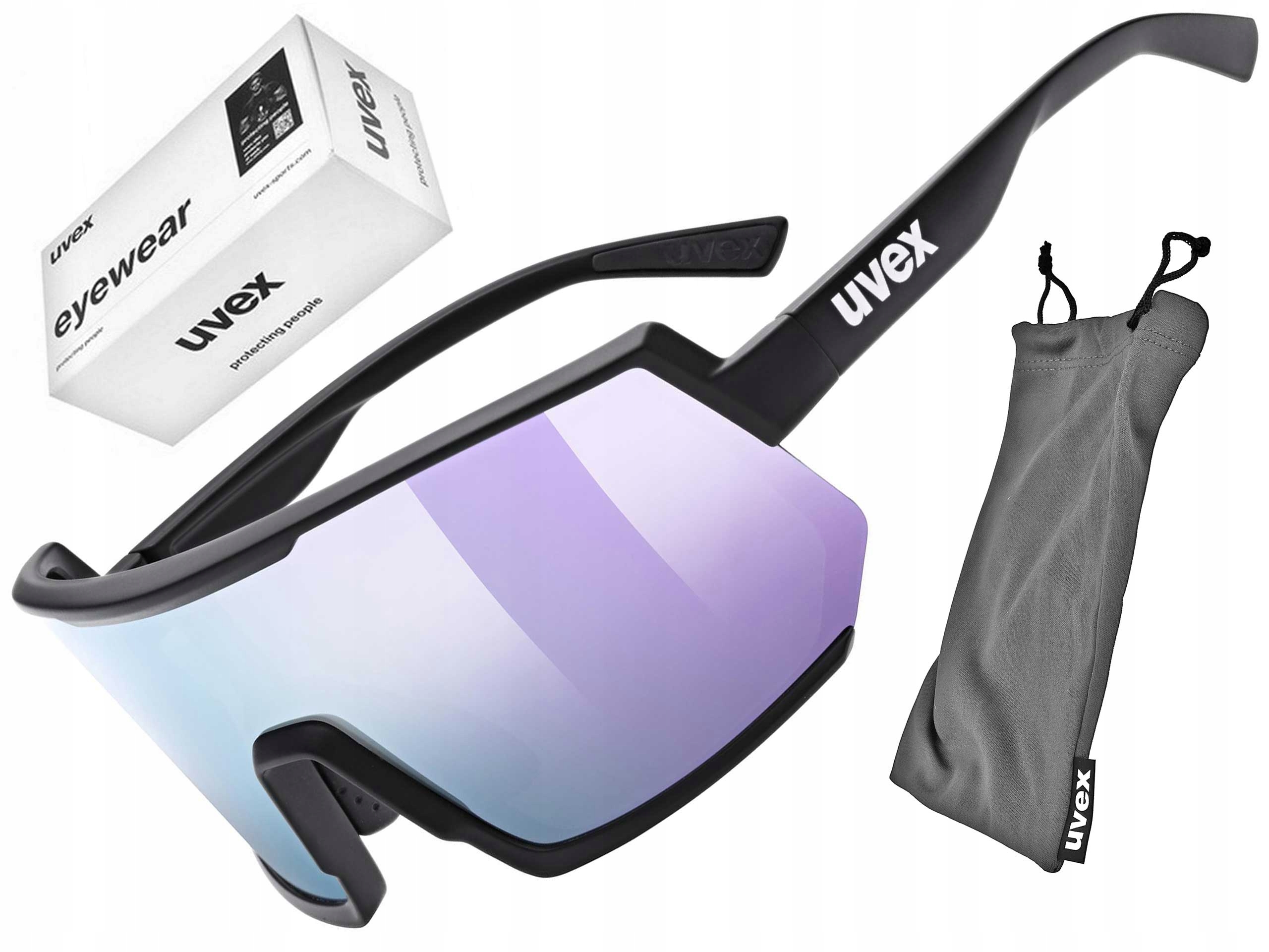 Cyklistické sluneční brýle Uvex Sportstyle 235 black/lavender S3