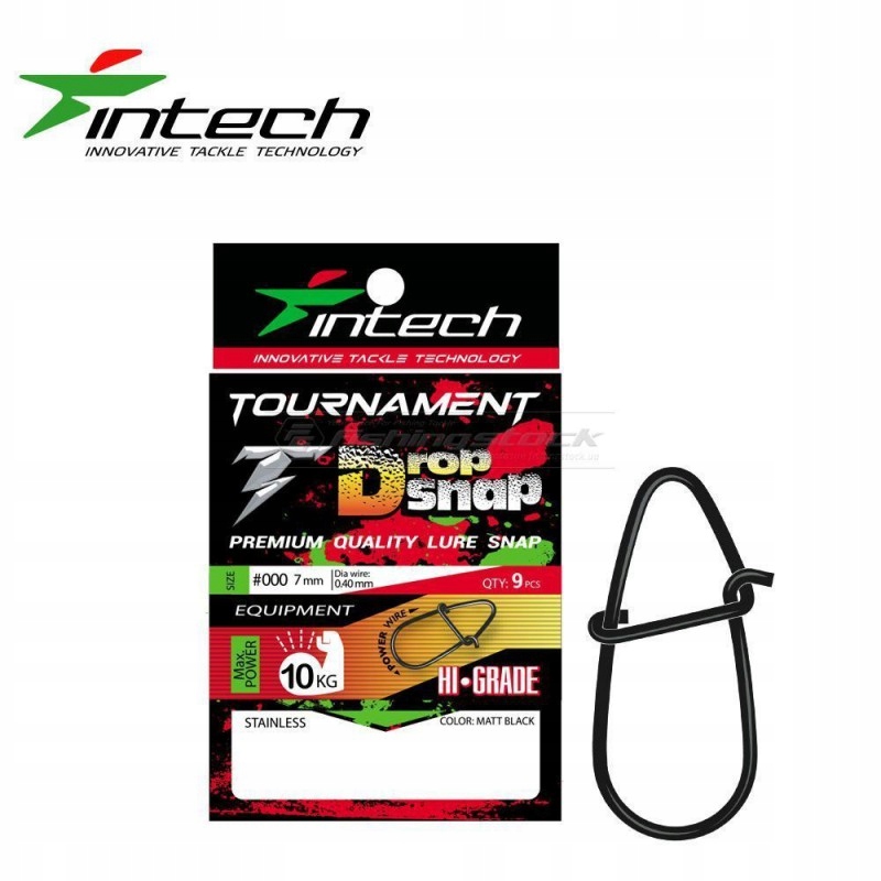 Intech Agrafki Drop snap 1 Matt black