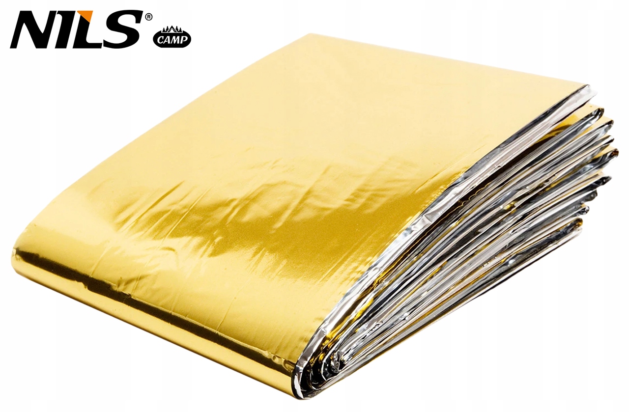 KOC TERMICZNY RATUNKOWY FOLIA ŻYCIA NRC 210X160 cm NILS SREBRNO ZŁOTA Model NC1778