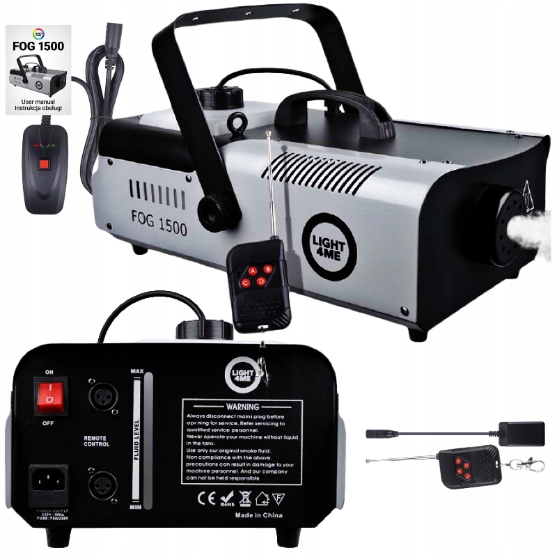 Wytwornica Dymu Mgły Dymiarka 1500 Watt Pilot LIGHT4ME Fog 1500