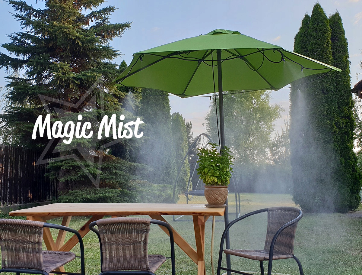 KURTYNA WODNA MGIEŁKA ZRASZACZ 10m 10 DYSZ Typ kurtyny wodne ogrodowe