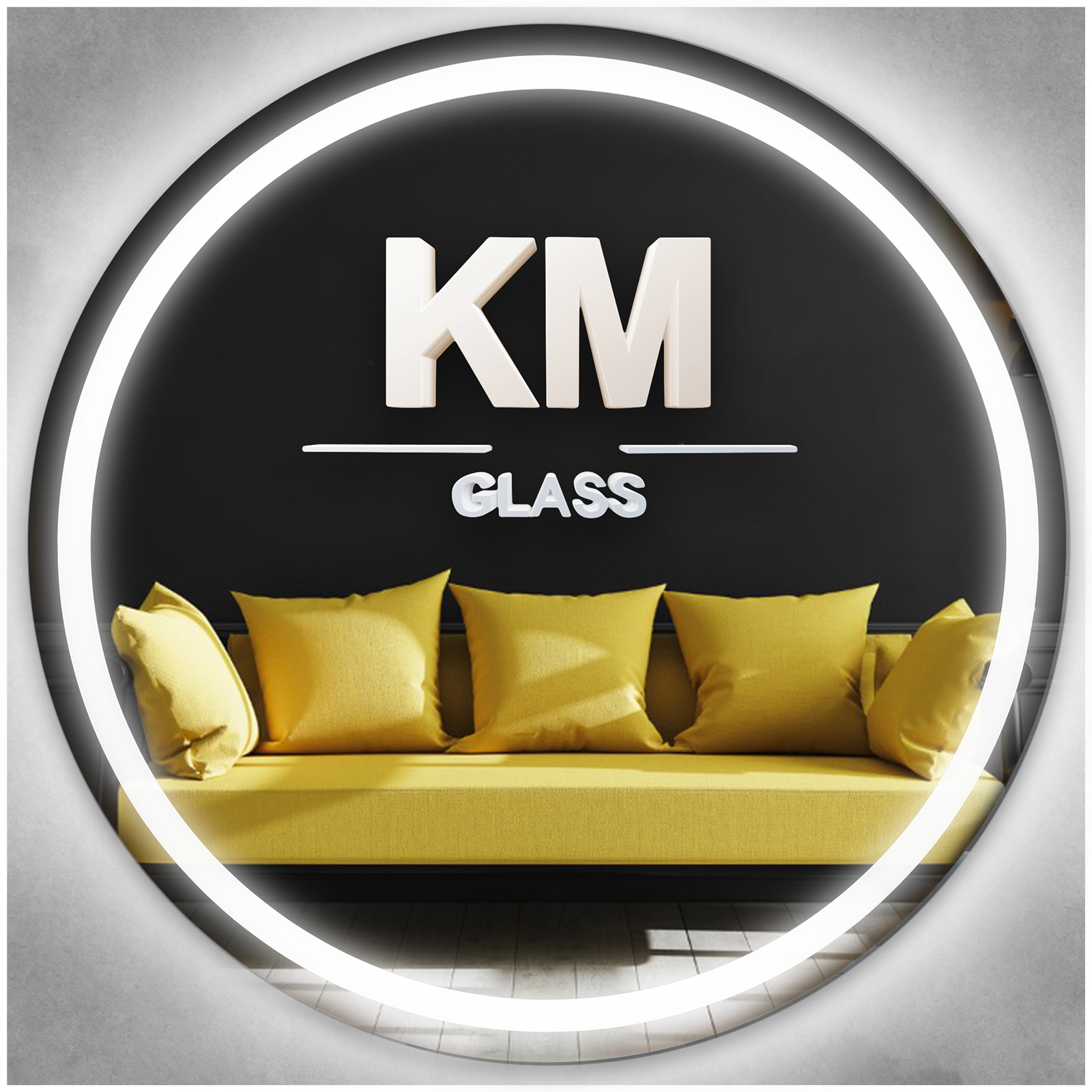 LUSTRO OKRĄGŁE LED 100 CM PODŚWIETLANE ŁAZIENKOWE SALON SYPIALNIA TOALETKA EAN (GTIN) 5902403359615