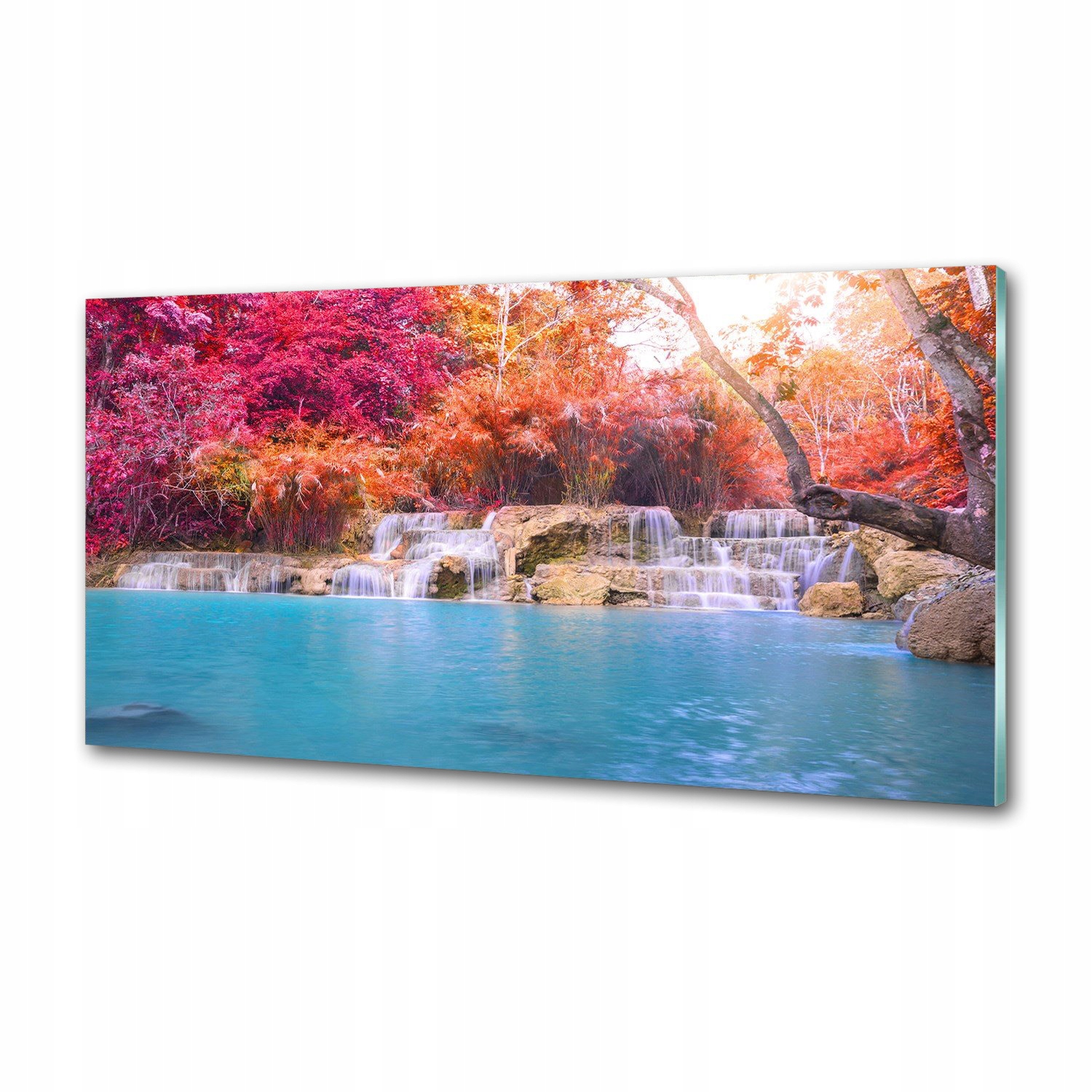 Panel do kuchyne Vodopád v lese 120x60 cm Lepidlo
