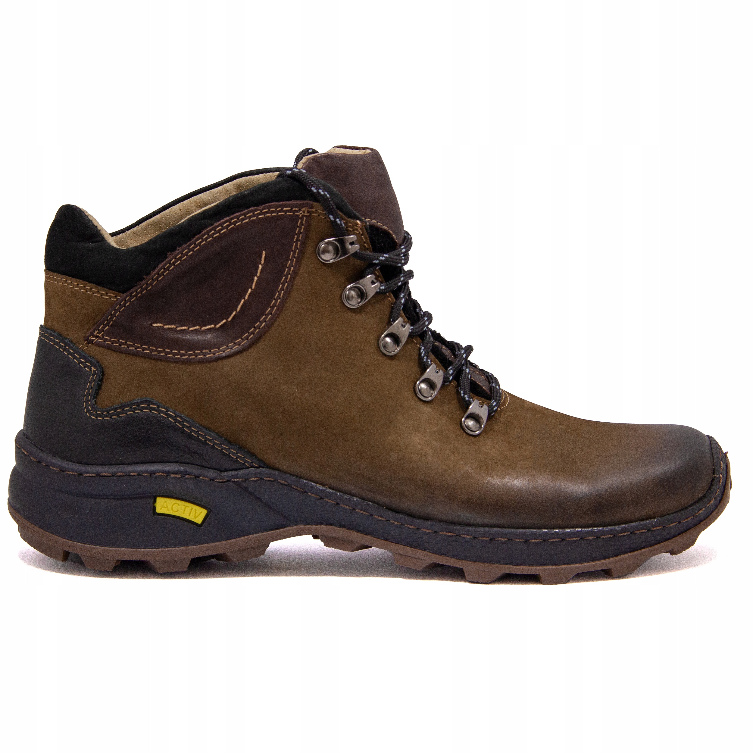 Pánské zimní zateplené trekové boty Polské t21 hnědé, velikost 44