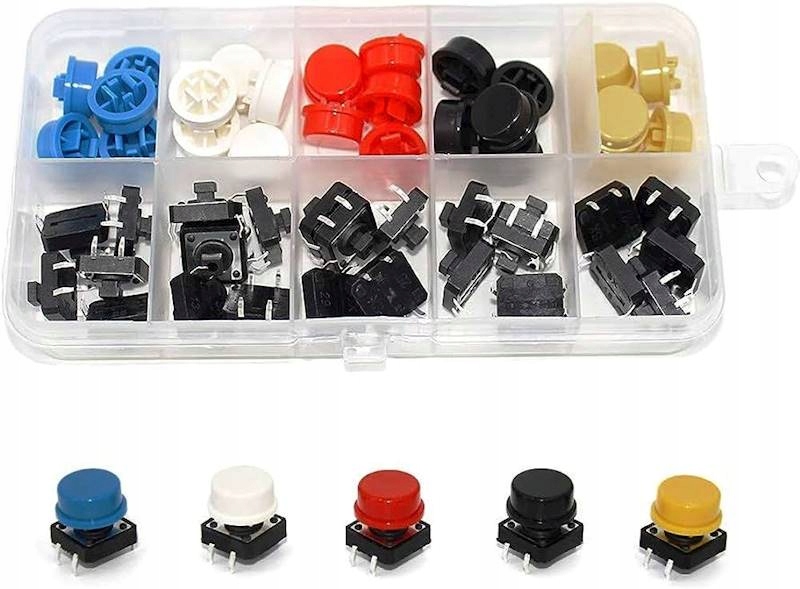 25× НАБОР КНОПОК TACT SWITCH 25PCS OVERLAY