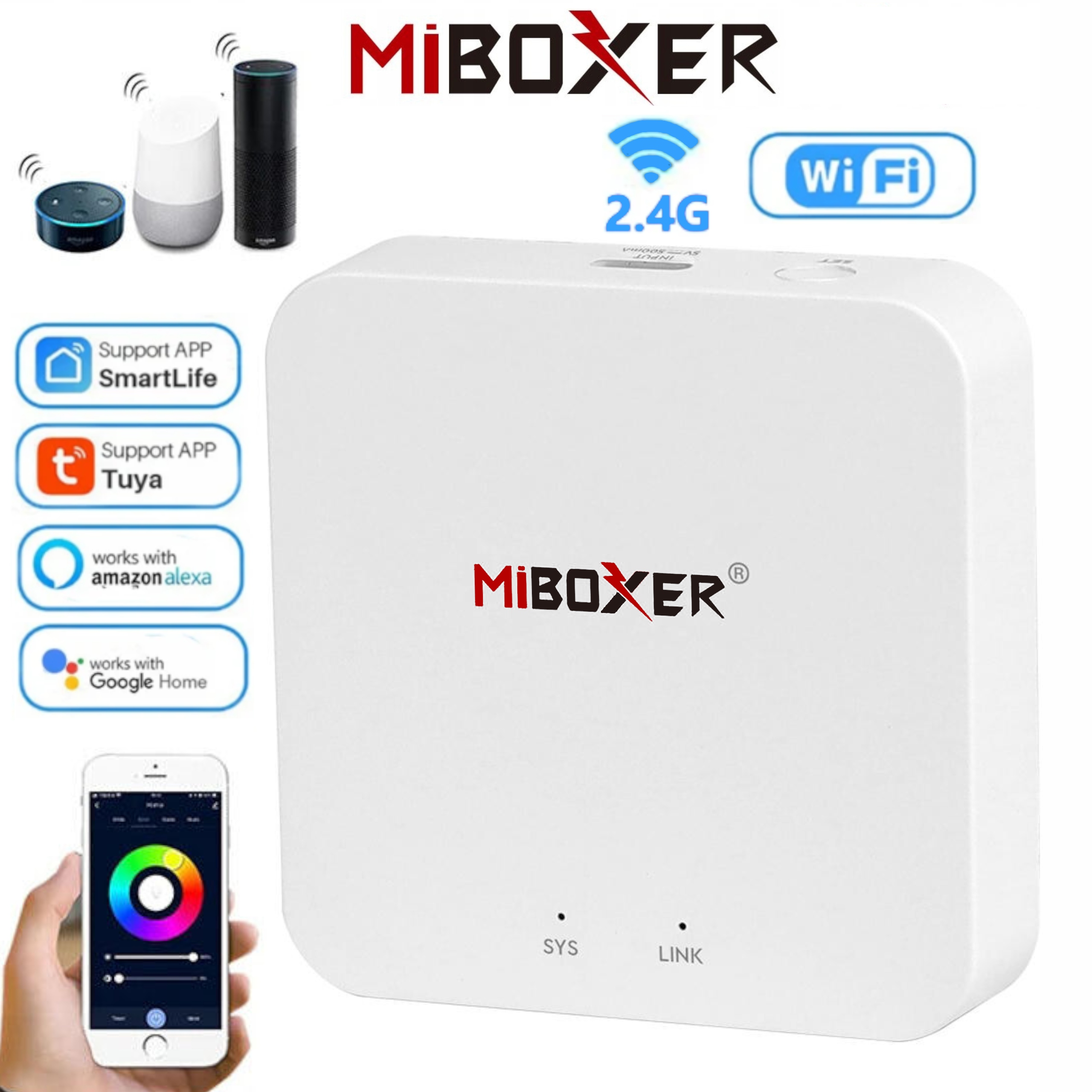 Mostek WIFI Router WL-BOX2 2.4GHz Tuya Alexa ANDROID iOS MiBoxer Milight