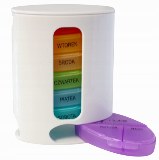 POJEMNIK PUDEŁKO KASETKA NA LEKI TABLETKI 7 DNI ORGANIZER POLSKIE NAPISY EAN (GTIN) 5900291137933