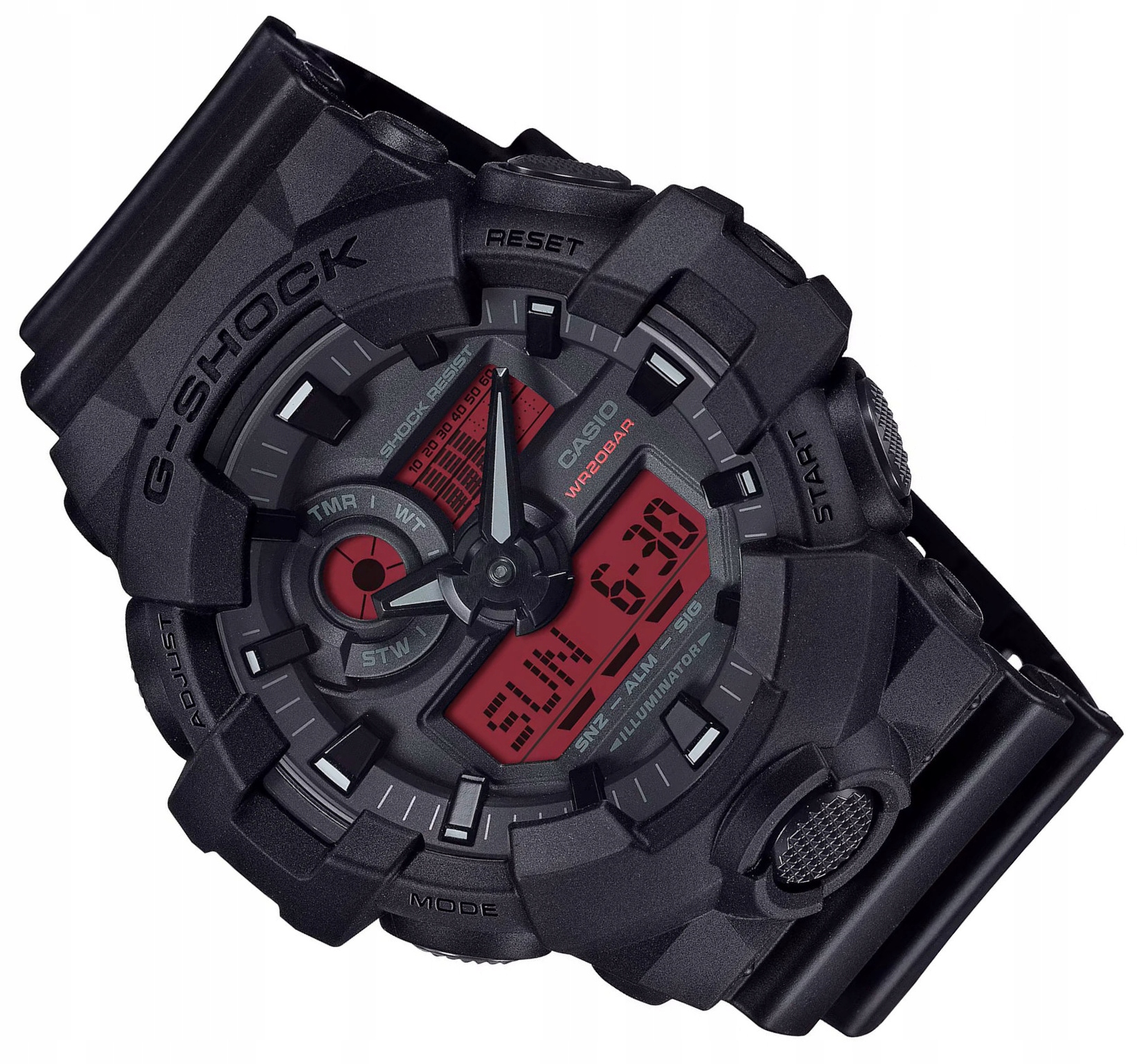 Černé Sportovní Vodotěsné Hodinky Casio G-shock GA-700BBR -1AER 200M