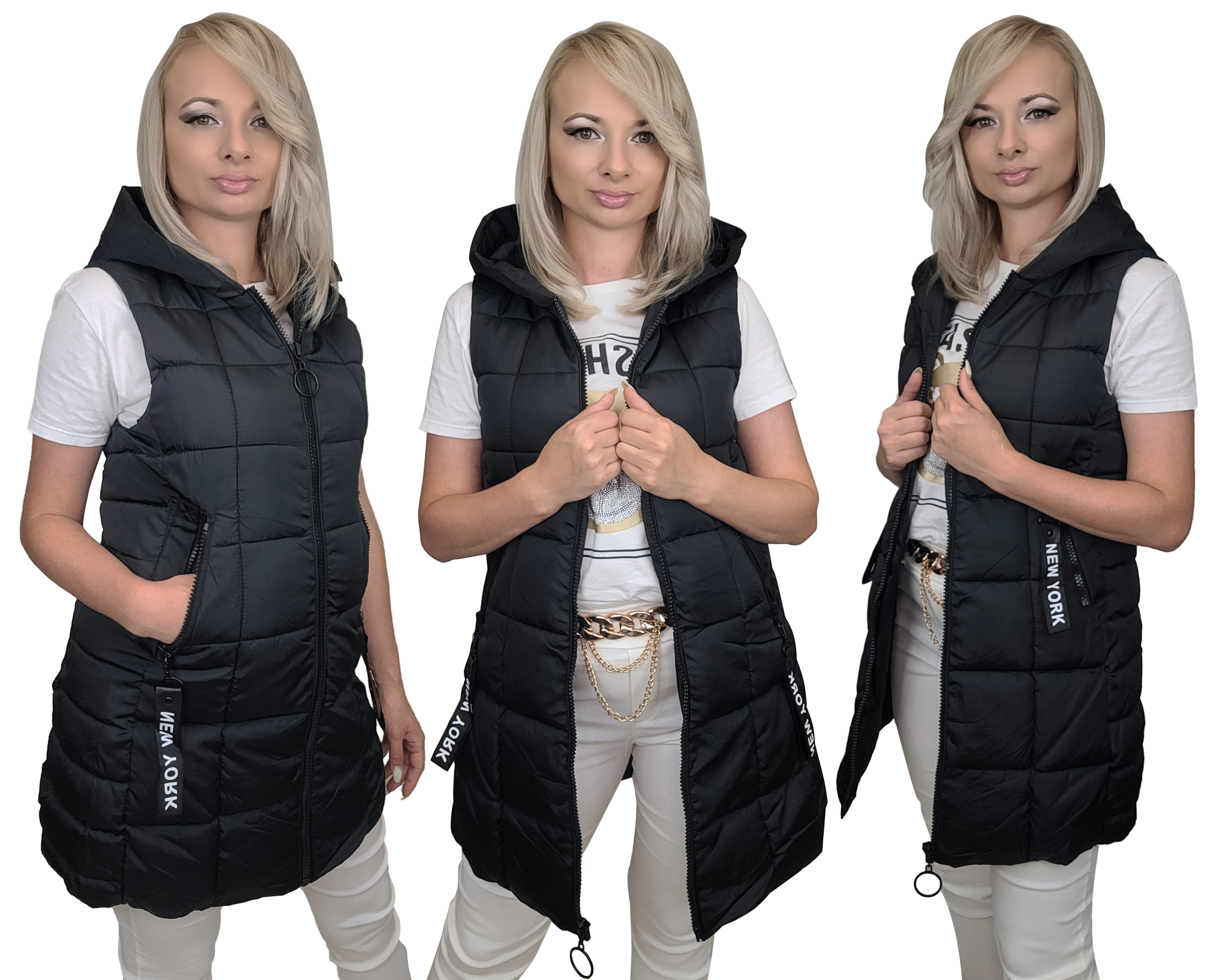 

Kamizelka bezrękawnik Czarny pikowana rozm S-7XL