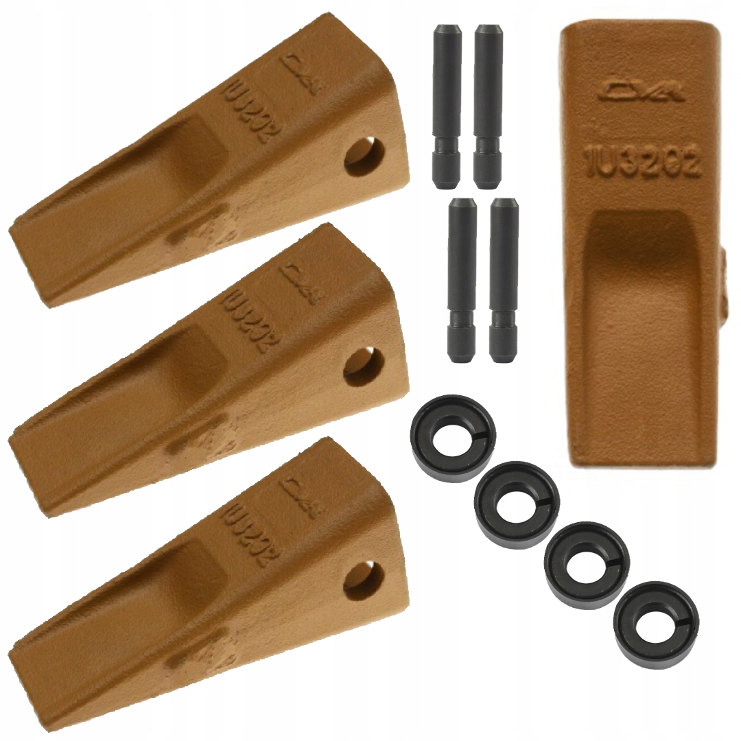 4 X Zubová Lžíce Rypadla-nakladače J200 Cva 1.3 Kg 1U3202 Bezpečnostní Prvky