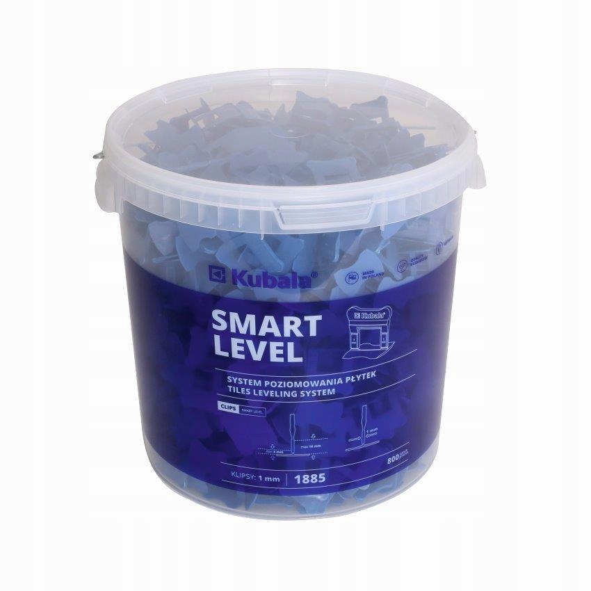 KLIPSY SMART LEVEL 1.0MM 800 SZT. + WIADRO 20L