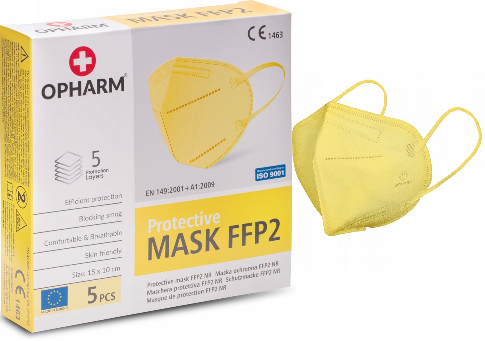 

Polskie Maski FFP2 Maska 5WARSTWOWA Ochronna 5SZT