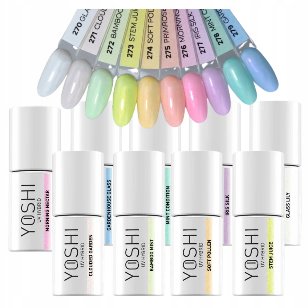Yoshi Lakier Hybrydowy Pastelowy Cała Kolekcja Botanic Awakening 10x6ml