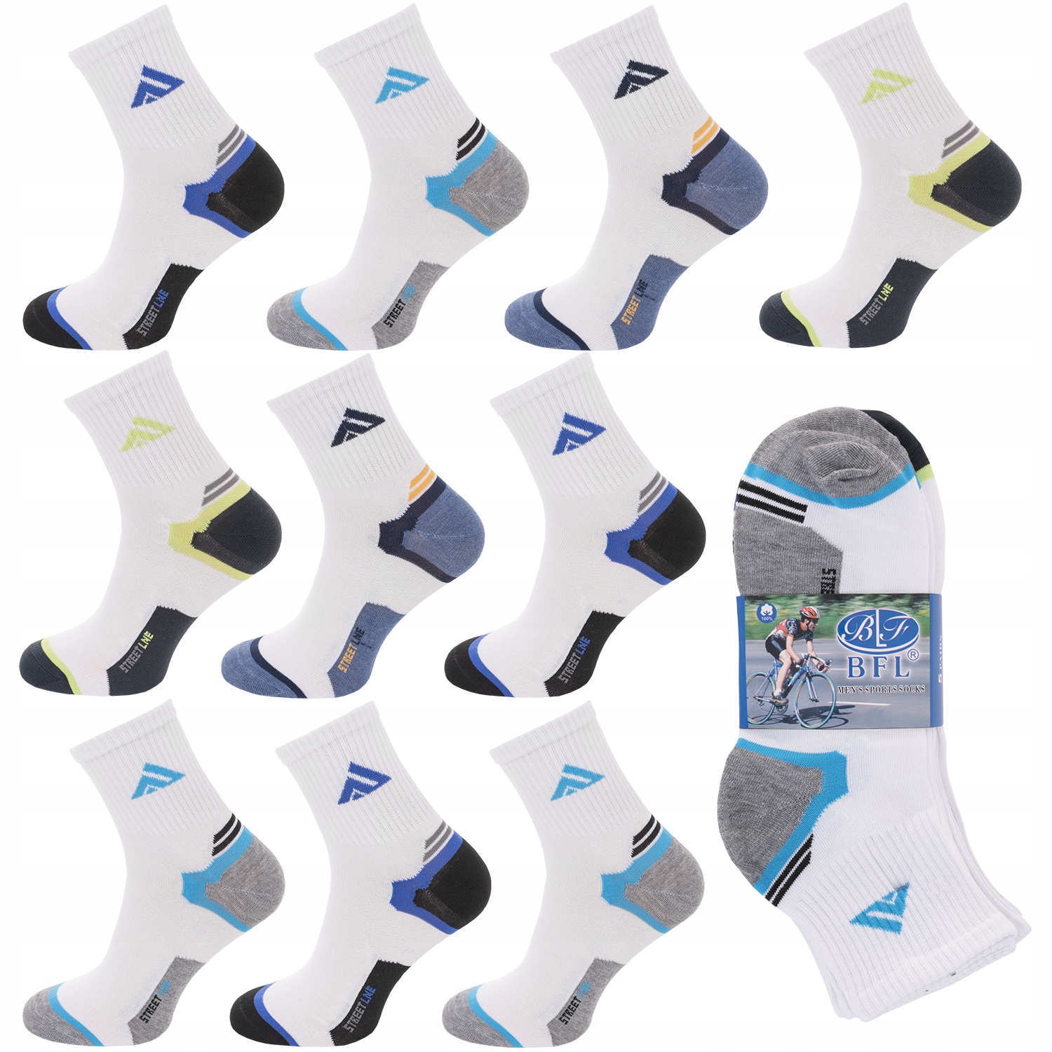 

10x Skarpety Sportowe Bawełniane Rozmiar 40-43