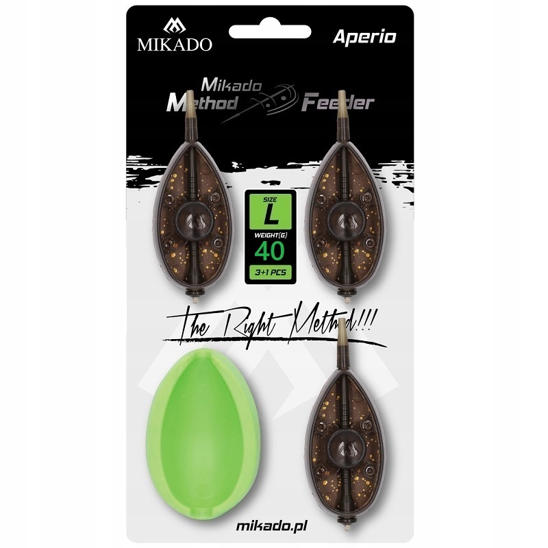 Mikado Zestaw koszyczków Method Feeder Aperio L 3x40g Z Foremką