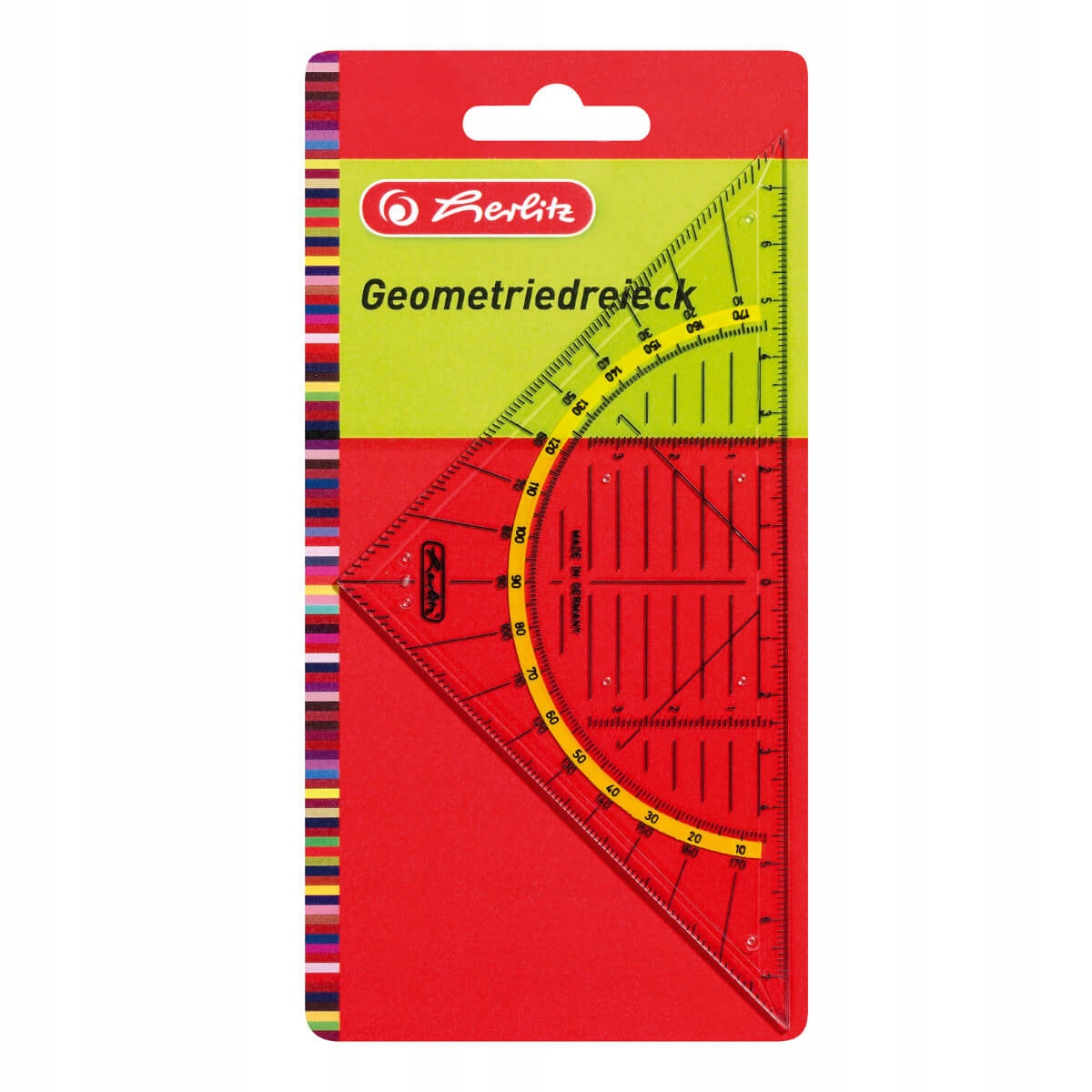 Ekierka z kątomierzem plastikowa przezroczysta szkolna 16cm HERLITZ Marka Herlitz