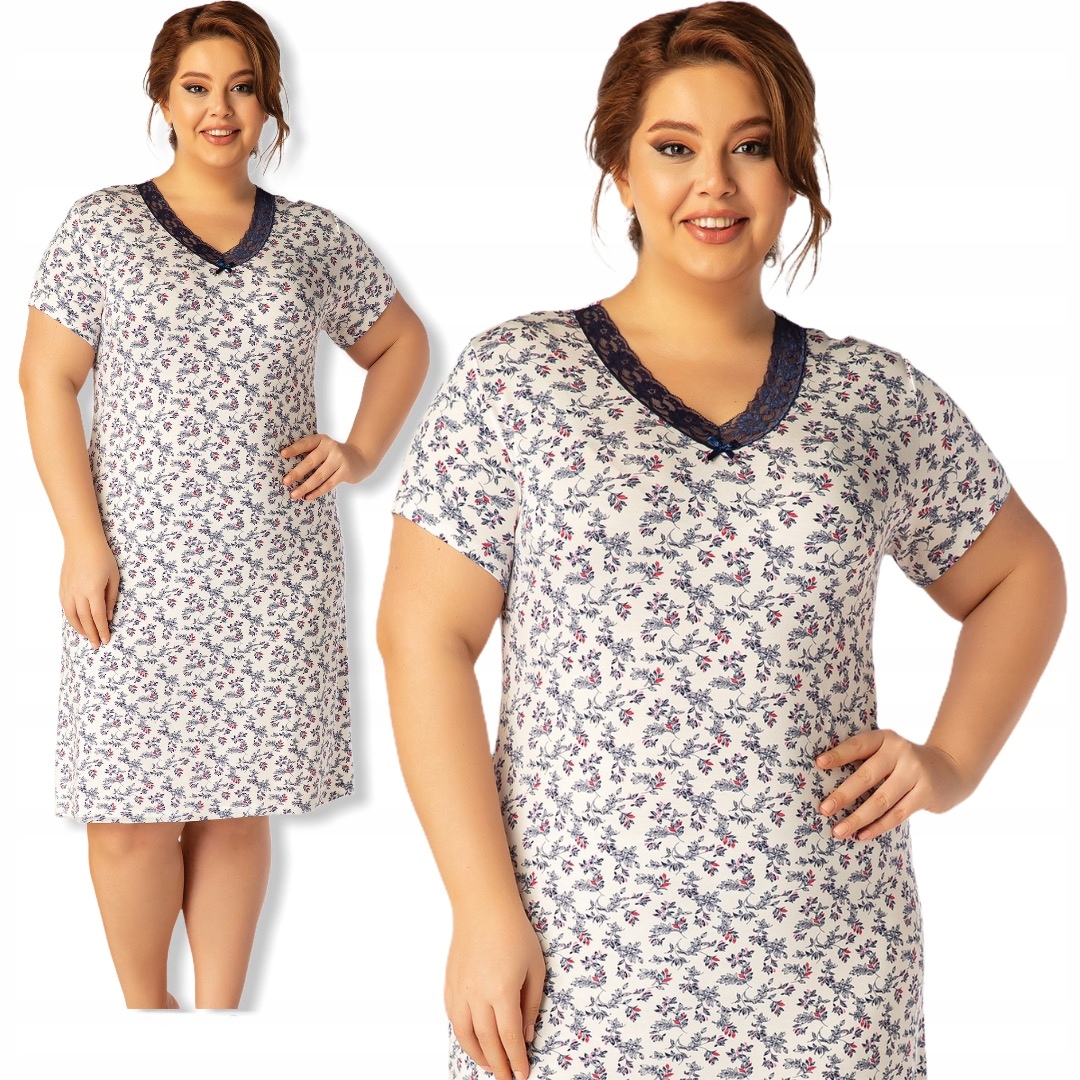

Koszula Nocna Z Wiskozy/duże Rozmiary/ XL-6XL