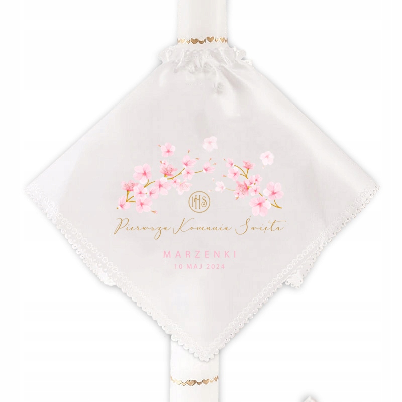 

Profitka na gromnicę Komunia Św.Różowe Magnolie