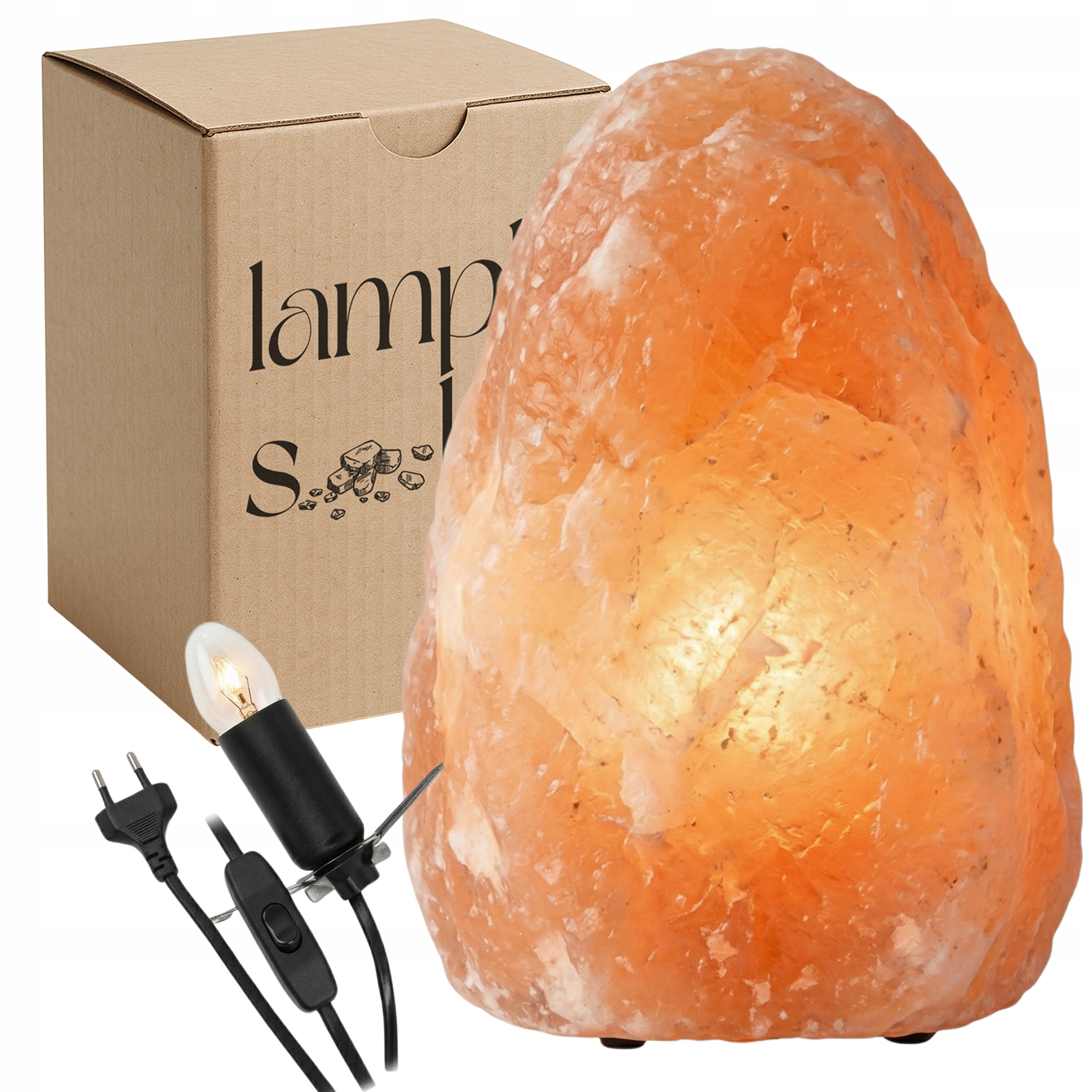 Solná Lampa Himalájská sůl 8-10KG Ionizátor na nožkách, těleso ze soli