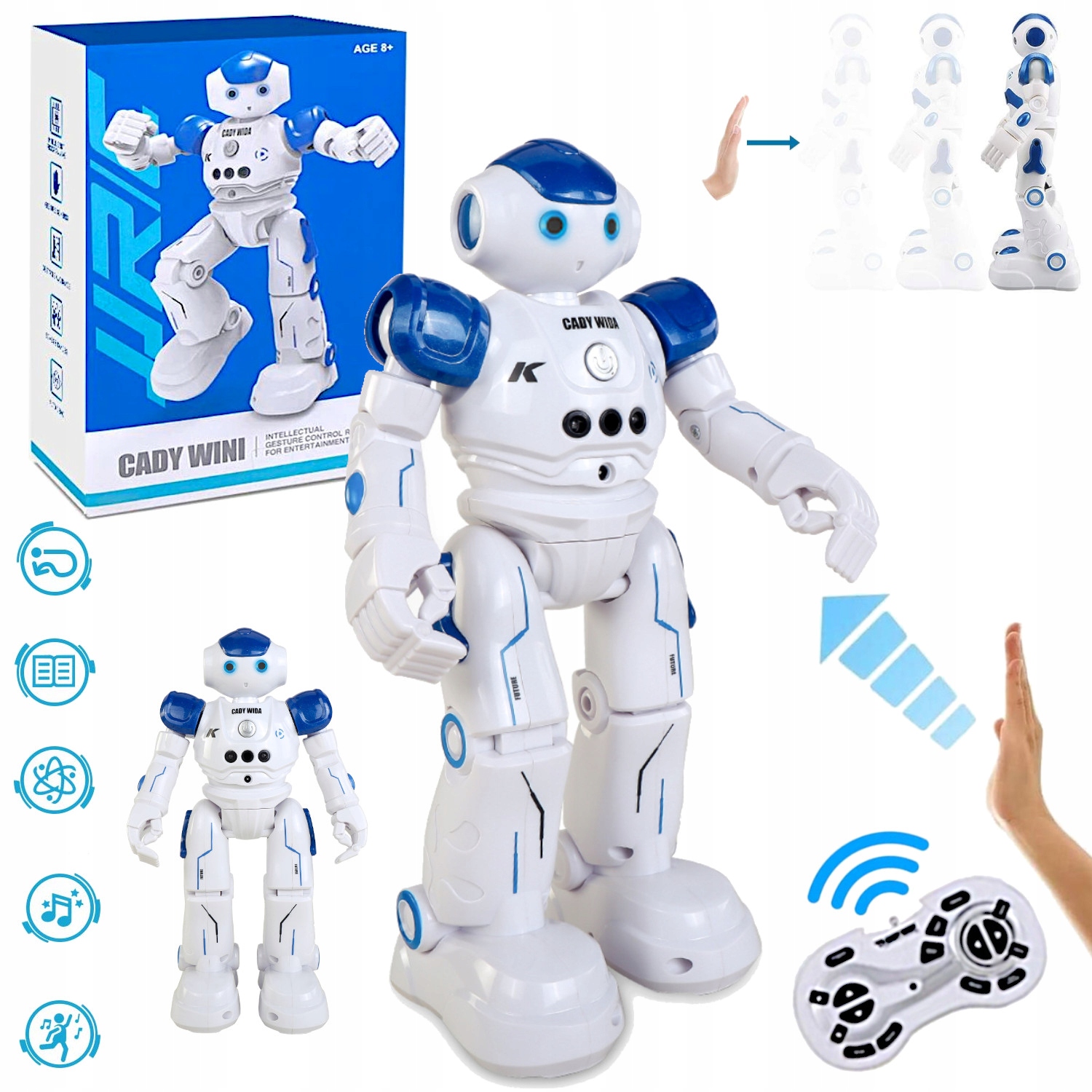 INTELIGENTNY ROBOT RC ZDALNIE STEROWNY GESTEM PILOTEM PROGRAMOWANIE PATROL