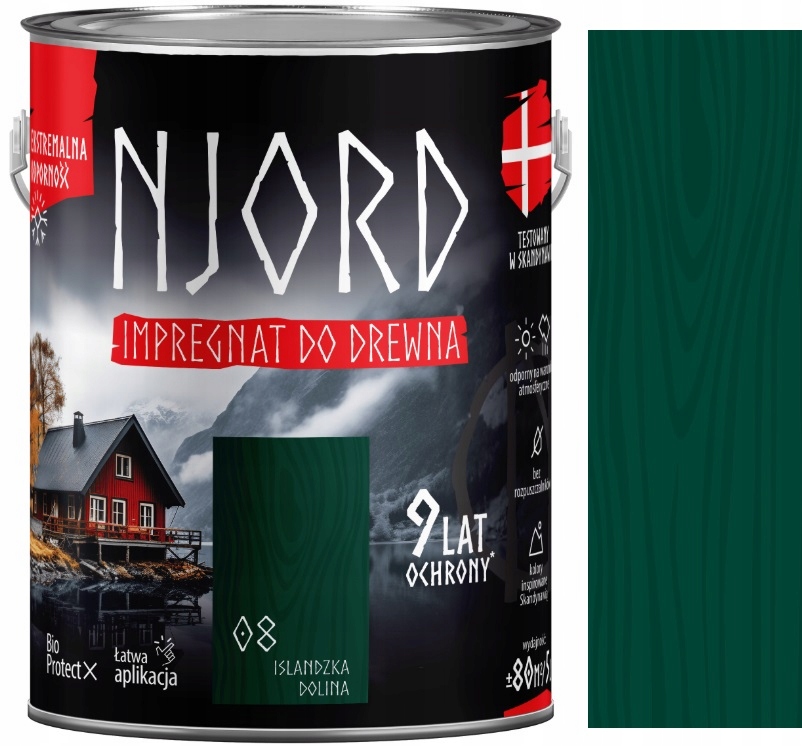 Njord Impregnat Do Drewna Do 9 Lat Ochrony Islandzka Dolina 08 5L