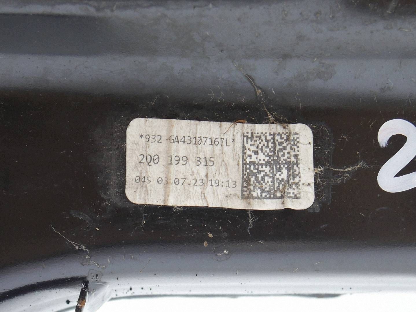 sider axle beam axle beam subframe below engine TRAWERS AUDI A1 82A 1.0 TSI 2Q0199315