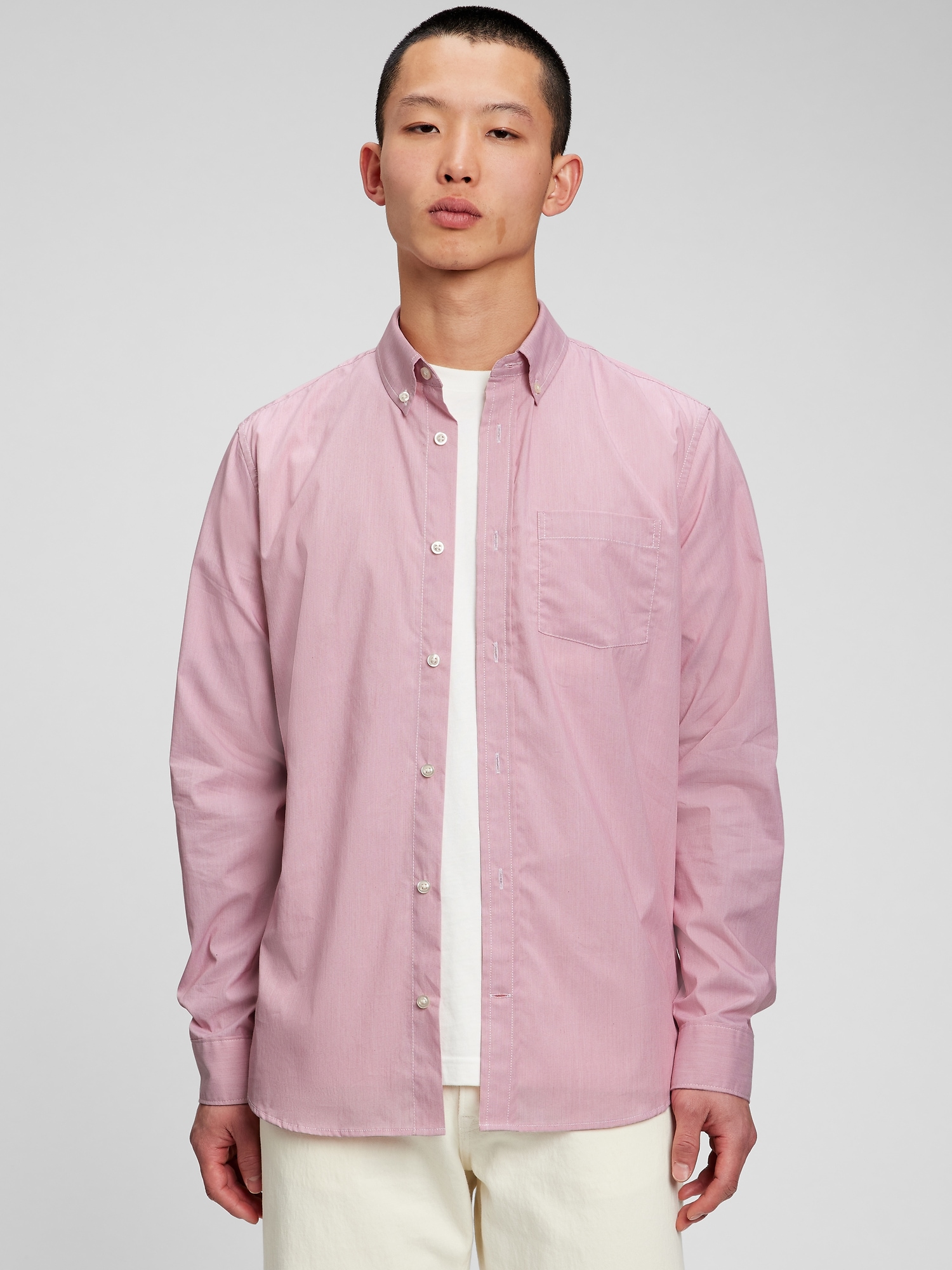 Gap Košile standard fit růžová