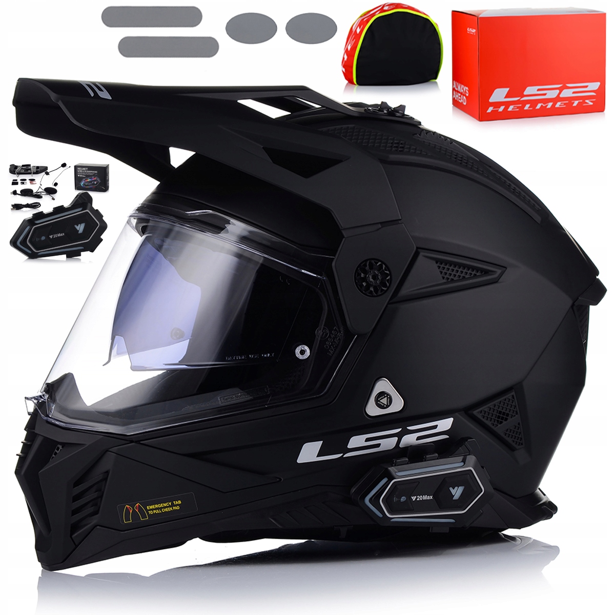 Motocyklová Prilba LS2 MX702 Pioneer Enduro Cross Interkom 1ST Bluetooth