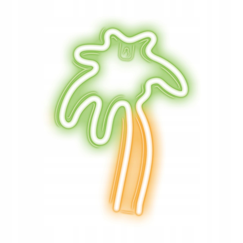 Neon LED PALMA Pomarańcz Zielona USB 5V Neolia