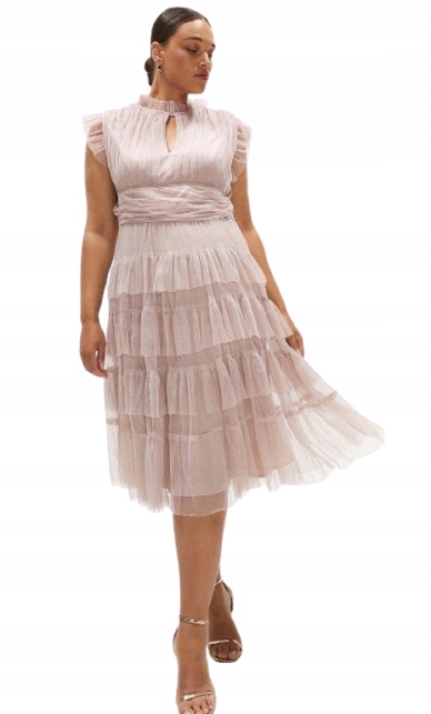 0A0D1_A* Dámské Šaty Růžová Plus Size 54 Eu 54 5_