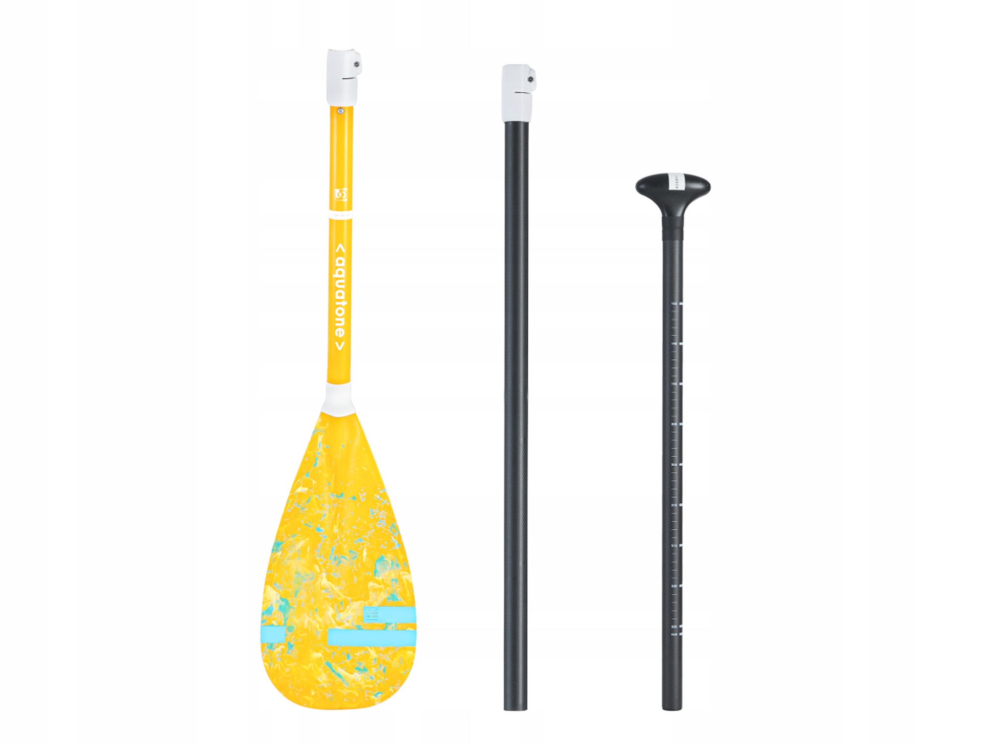 3-DÍLNÉ Pádlo Pagaj Pro Paddleboardy Carbon Hybrid Aquatone 180-225 cm