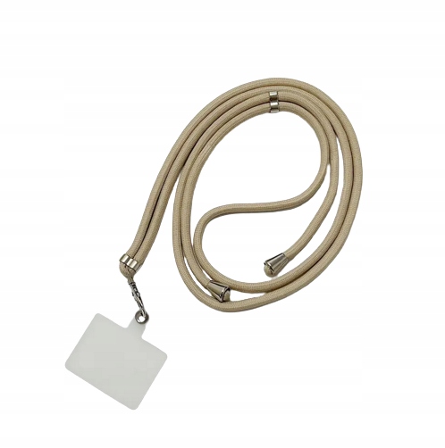 SMYCZ NA SZYJĘ ZAWIESZKA DO TELEFONU BEŻOWA TASIEMKA DO KLUCZY