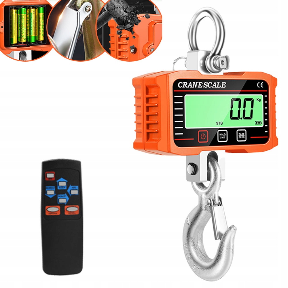 LCD Závěsná Háková Váha 2000 Kg 2T, Velká Skladovací Taška