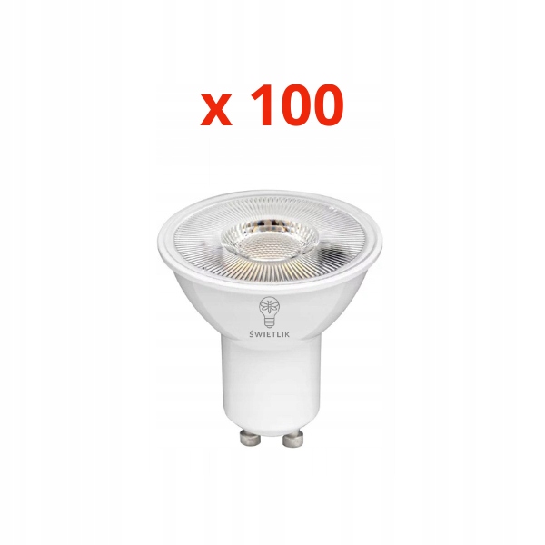 Sada 100 kusov Led žiaroviek GU10 9W Farba Biela Neutrálna
