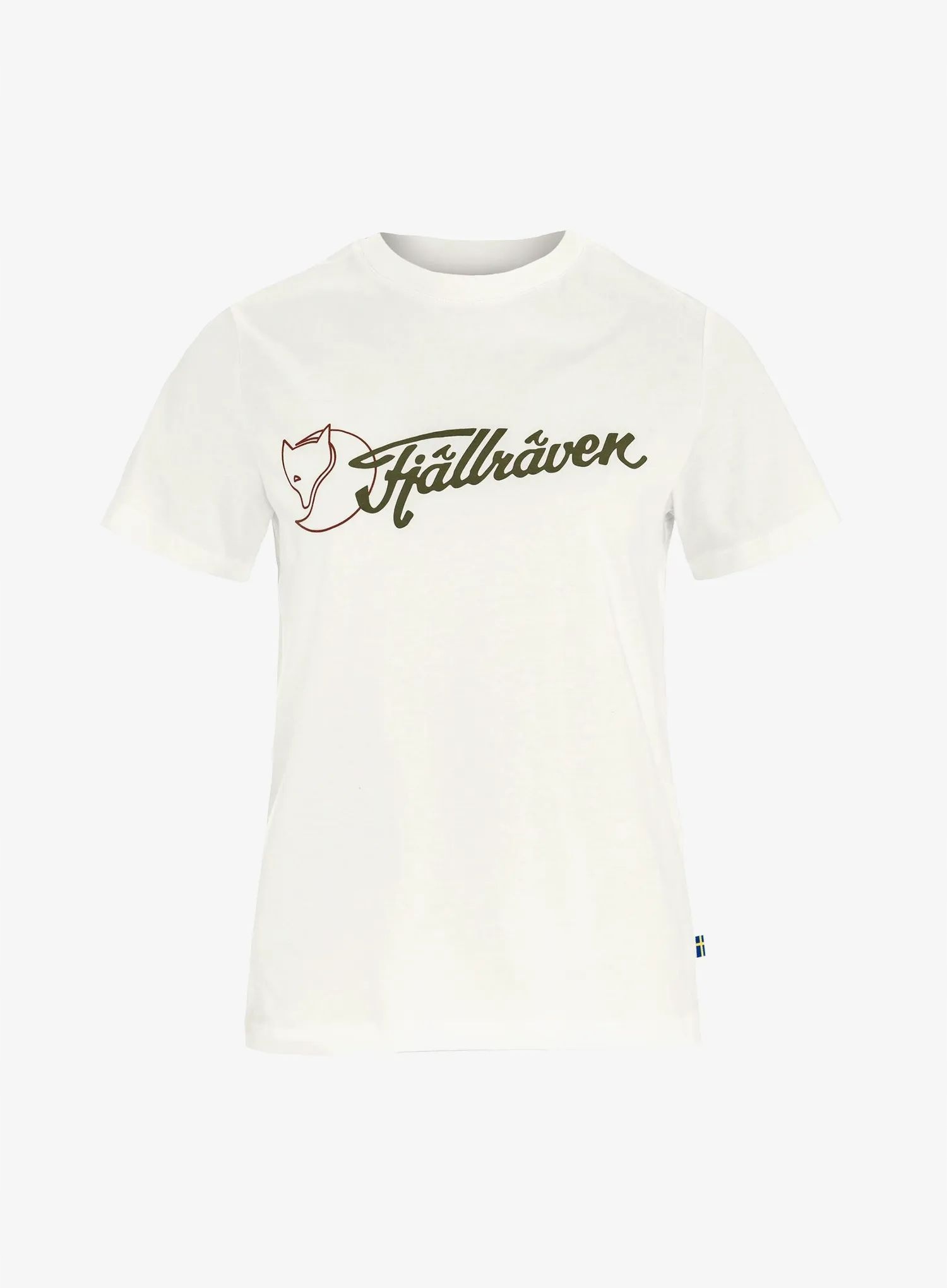 Koszulka bawełniana damska Fjallraven Archive Logo T-shirt eggshell Xs