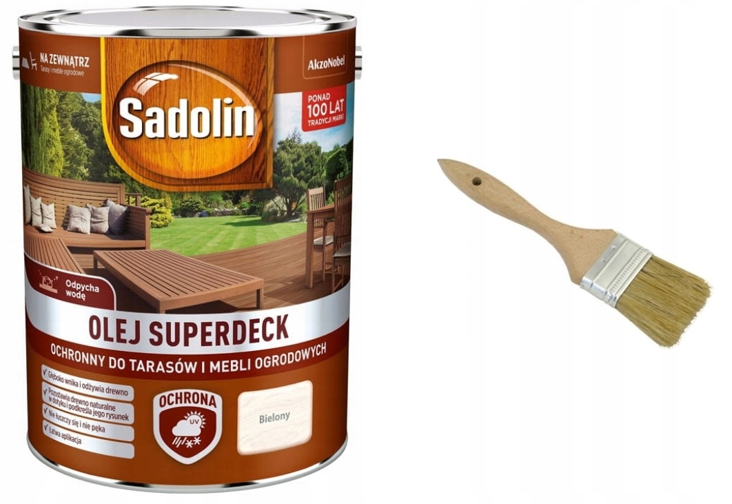

Sadolin Superdeck olej, bielony, 5l