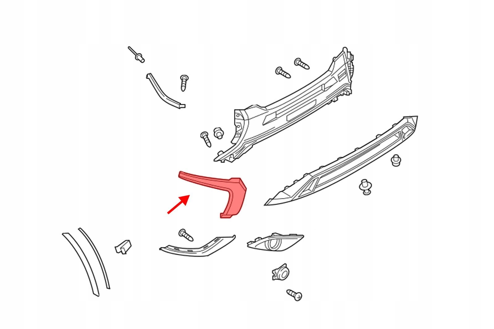 LISTWA ZDERZAKA 6407A146 MITSUBISHI OUTLANDER III Numer katalogowy oryginału 6407A146