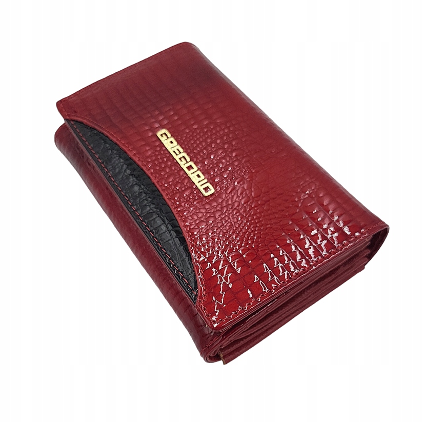 Dámská kožená Peněženka Gregorio červený vzor