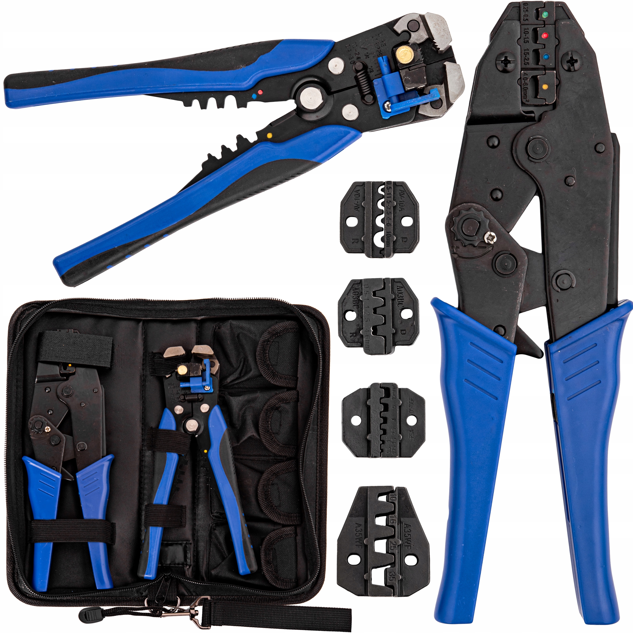 ОБЖИМНОЙ ИНСТРУМЕНТ ОБЖИМНОЙ ИНСТРУМЕНТ ДЛЯ КАБЕЛЬНЫХ НАКОНЕЧНИКОВ 5 ШТАМПОВ